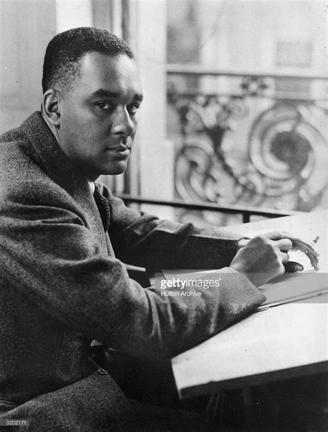 Circa 1945 Profile Of African American Author Richard Wright Seated At