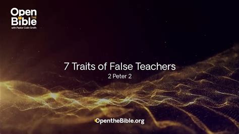 7 Traits Of False Teachers What Does The Bible Say About False Teachers Youtube