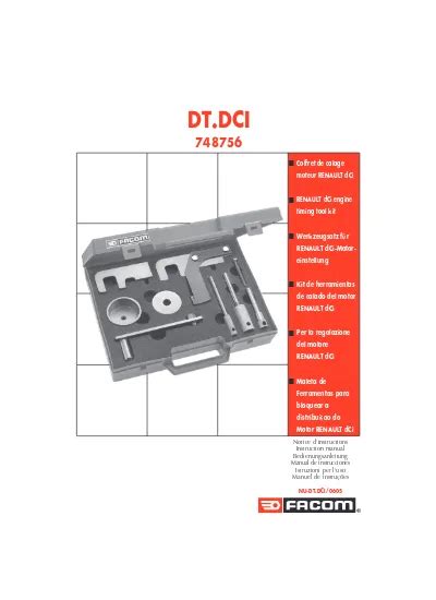 DT DCI Coffret De Calage Moteur RENAULT Dci RENAULT Dci Engine Timing