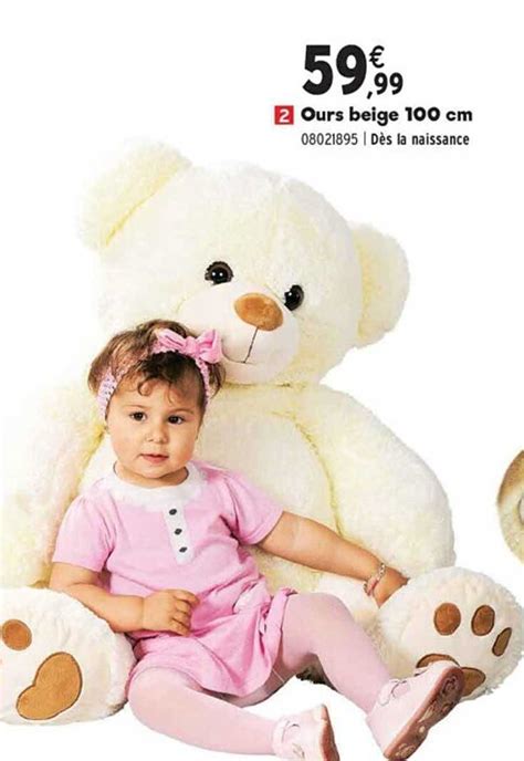 Promo Ours Beige 100 Cm chez JouéClub iCatalogue fr