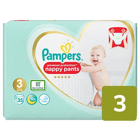 Pampers Premium Protection Nappy Pants Size 3 6 11kg Essential Pack