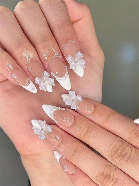 Elevate Your Style With Pcs Press On Nails Long Almond French