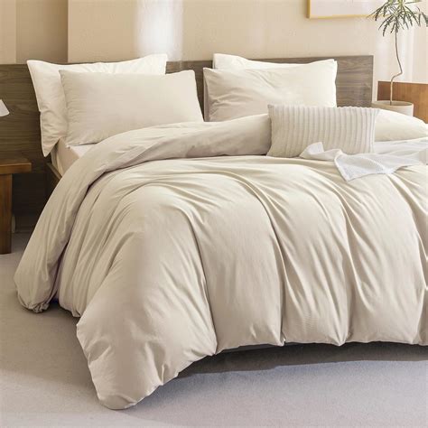 Amazon Qsh Cotton Duvet Cover King Wheat Textured Organic