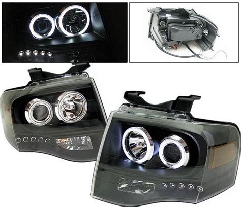 Ford Expedition Car Option Halo Projector Headlights Black Ccfl