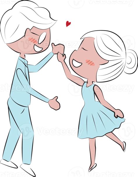 Doodle Hand Draw Couple Kiss For Valentine S Day Png