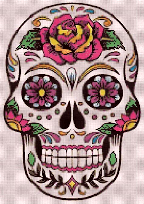 Sugar Skull X Cross Stitch Pattern Pdf File Chart E