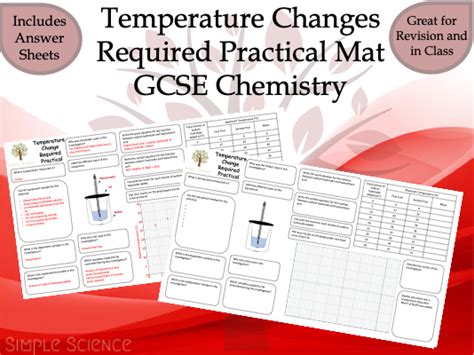 Temperature Changes Required Practical Mat - AQA GCSE Chemistry ...