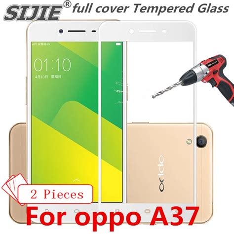 2pcs Full Cover Tempered Glass For Oppo A37 A37m A 37 Oppoa37 Screen Protective Phone Toughened