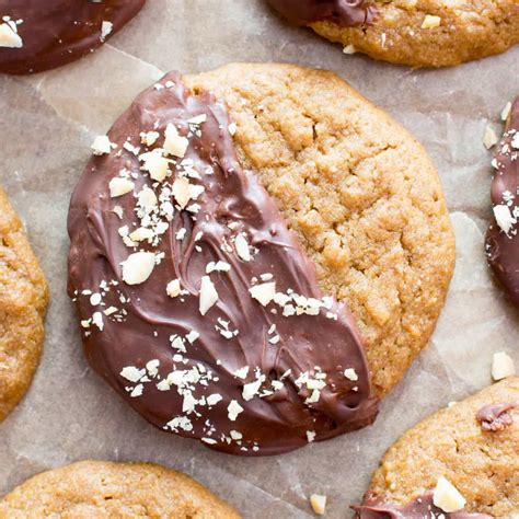 Chocolate Covered Peanut Butter Cookies Gluten Free Vegan Dairy Free Refined Sugar Free