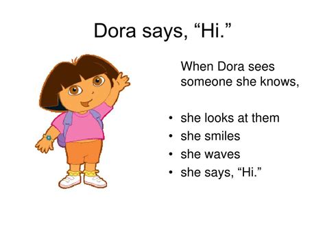 Ppt Dora Says Hi” Powerpoint Presentation Free Download Id3917939