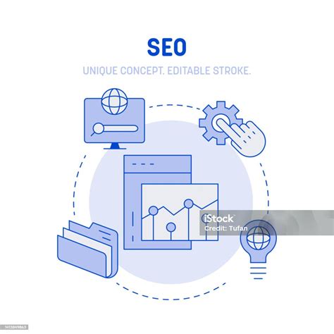 Seo Concept Icon Vector Website Optimization And Seo Development Concept Banner Seo Concept