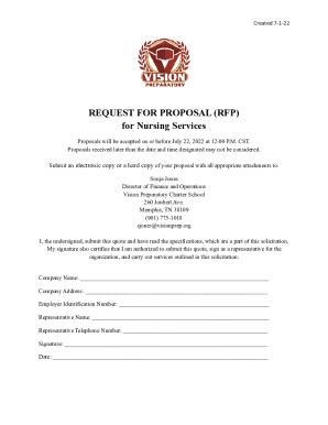 Fillable Online Request For Proposal Rfp Tender No 02 Of 2023