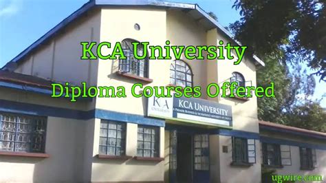 KCA University Diploma courses Offered 2023 - UGWIRE