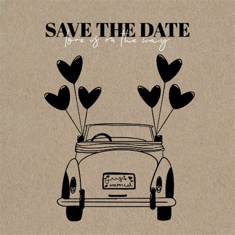 Elegante Save The Date Karte Mit Paar Und Goldener Veredlung