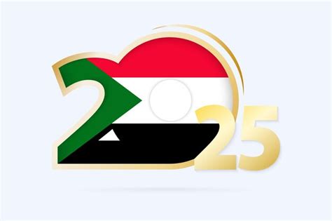 Premium Vector Year With Sudan Flag Pattern