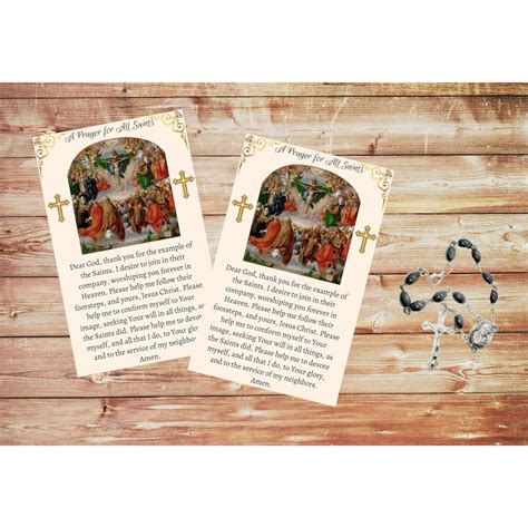 All Saints' Day Prayer Cards / Catholic Prayer Card / Printable Prayer ...