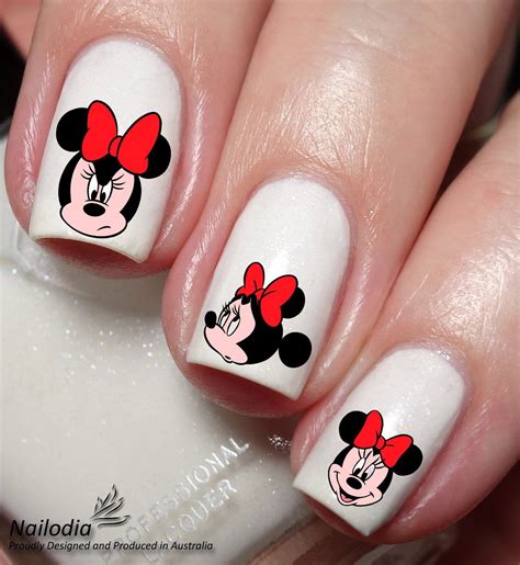 Minnie Mouse Nail Art Decals By Nailodia On Etsy Minnie Mouse Nail