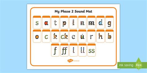 Phase 2 Letter Shapes Sound Mat Teacher Made Twinkl