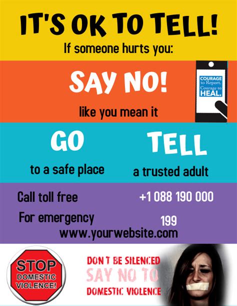 domestic violence campaign poster Template | PosterMyWall