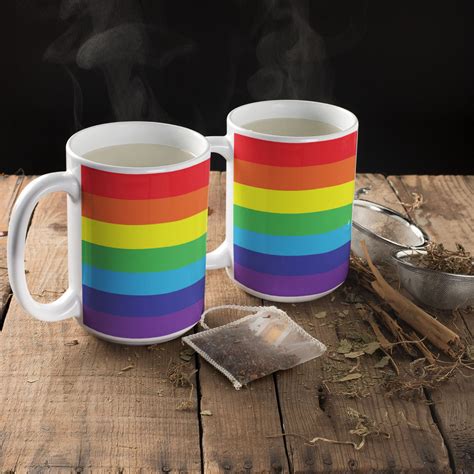 Rainbow Flag Mug Rainbow Pride Mug Rainbow Mug Lgbtq Pride Etsy