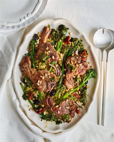 Lamb Chops With Chermoula And Giant Couscous Delicious Magazine