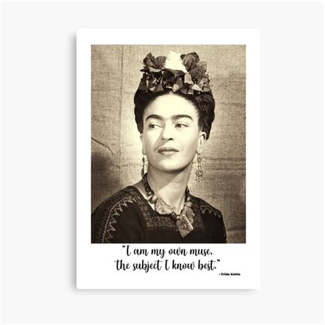 Impression sur toile Frida Kahlo cite le féminisme les frases de