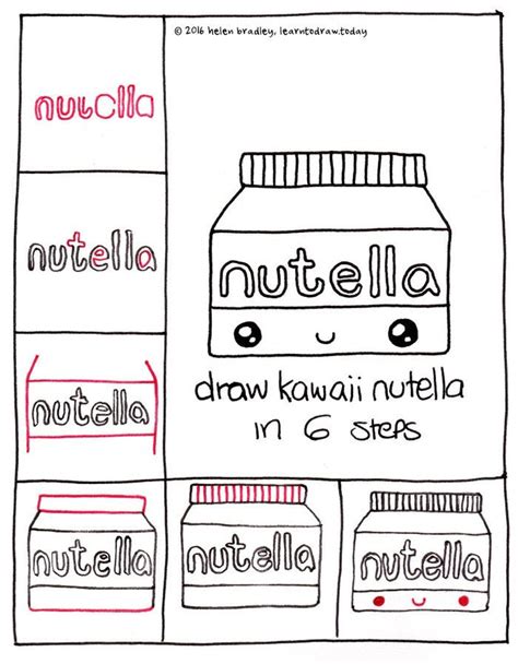 Como Dibujar Un Bote De Nutella Kawaii Paso A Paso Dibujos Kawaii