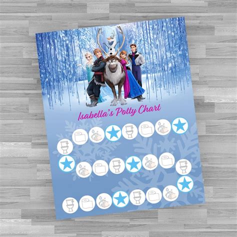 Printable Potty Training Chart Frozen Potty Training Chart | Etsy