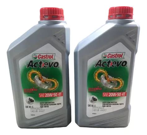 Aceite Castrol Actevo T W Moto Semi Sint Tico Pack X