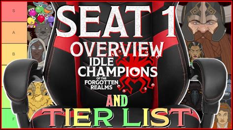 Idle Champions Seat 1 Tier List Overview YouTube