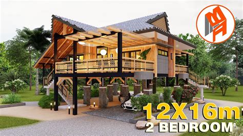 Elevated House Design Modern Bahay Kubo 3 Bedroom 190sqm Youtube