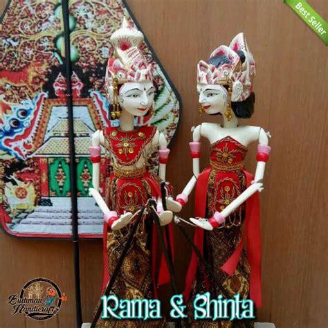 Wayang Golek Rama Sinta Medium Uk Cm Sepasang Lazada Indonesia