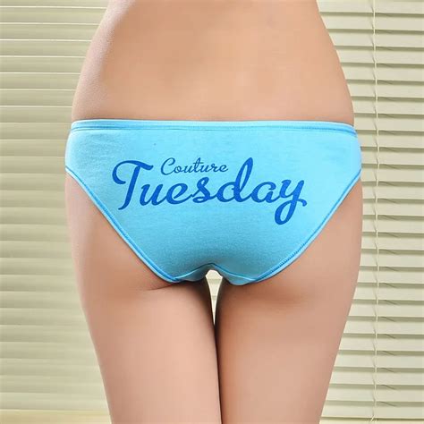 Lot Of Pcs Week Day Bikini Cotton Damenunterhosen Short Brief Sexy Women Underwear Stretched