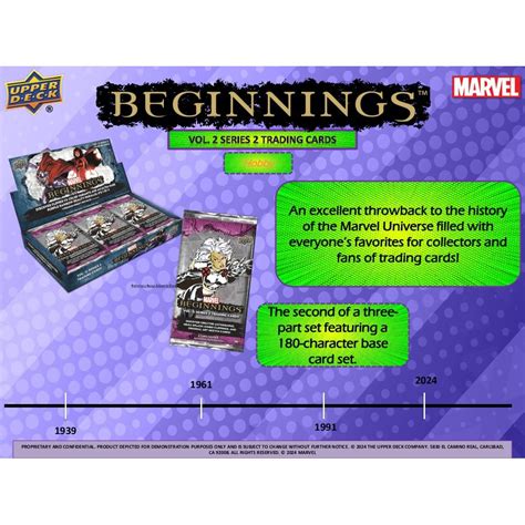 2024 Upper Deck Marvel Beginnings Volume 2 Series 2 Hobby 16 Box Case