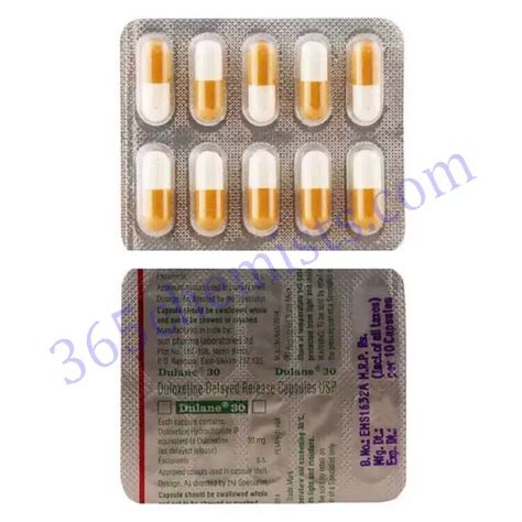 Dulane Mg Capsule Duloxetine Mg Chemists