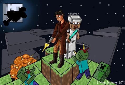 Firefly meets Minecraft by two