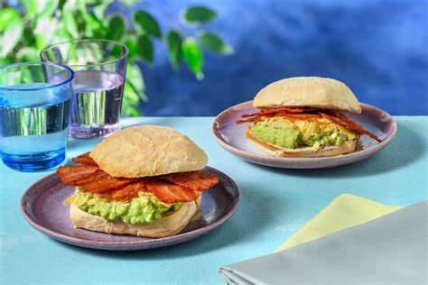 Bacon Cheddar Avocado Bap Recipe Hellofresh