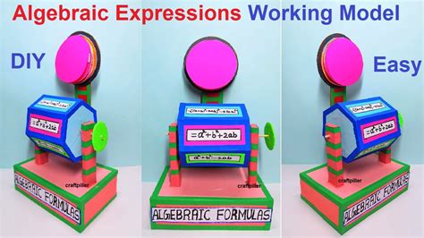 Algebraic Expressions Working Model Project Maths Tlm Maths Project Diy Craftpiller