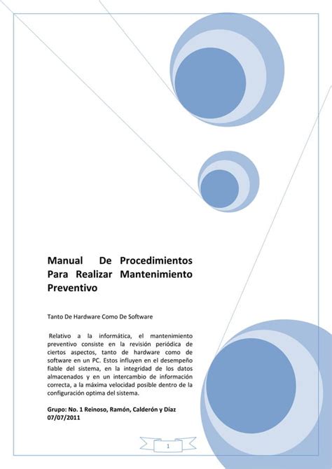 Manual De Mantenimiento Preventivo Pdf