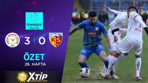 MERKUR BETS Çaykur Rizespor 3 0 Kayserispor Highlights Özet