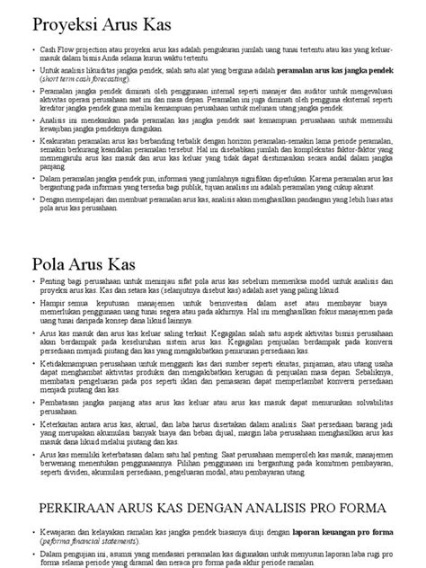 Proyeksi Arus Kas Pdf