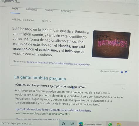 Mencionar Un Ejemplo De Nacional Brainly Lat