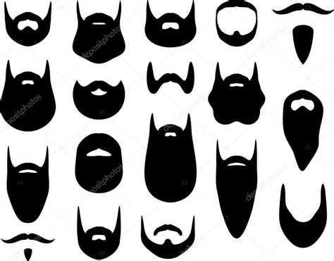 Set Of Beard Silhouettes Stock Vector Image By Tribaliumivanka