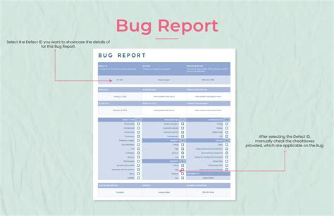 Bug Report Template in Excel, Google Sheets - Download | Template.net