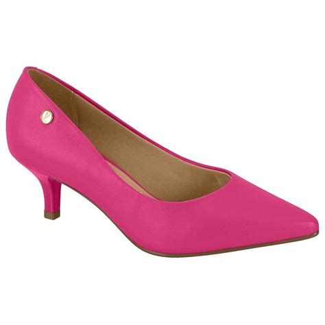 Scarpin Feminino Salto M Dio Pelica Pink Vizzano Karina Cal Ados