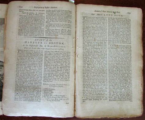 Boston Harbor Chart 1782 Political Magazine Map American Revolutionary War 1782 Mappa