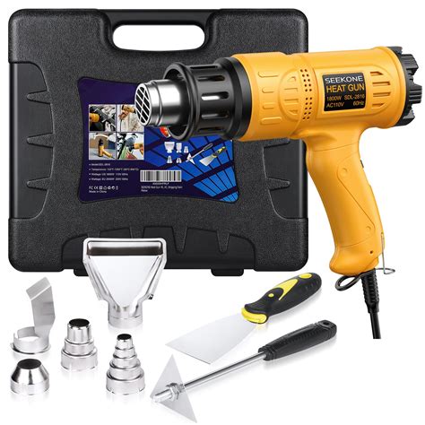 Seekone Heat Gun W Heavy Duty Hot Air Gun Kit With Carry Case