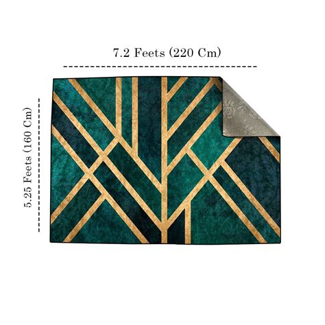 Emerald Art Deco Centerpiece Rug Rizariesae