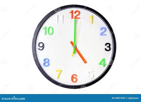 Wall Clock Showing Seven O`clock On Black Chalkboard Background Office