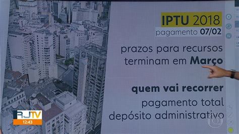 V Deo Primeira Parcela Do Iptu Vence Nesta Quarta Feira Rj G